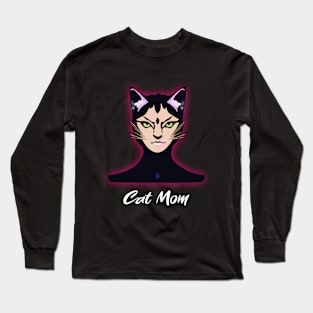 Cat Mom Long Sleeve T-Shirt